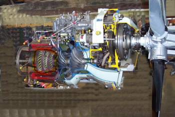 Turbina de tres escalones