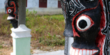 Detalle de tumba, Batak, Sumatra, Indonesia