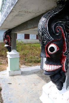 Detalle de tumba, Batak, Sumatra, Indonesia