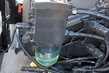 Vehículos industriales. Filtro decantador de combustible con sen