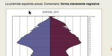 Comentario pirámide población española