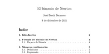 El binomio de Newton