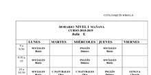 Horarios Secundaria Presencial 2018-19