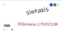 SINTAXIS: C.PVO VS CCM