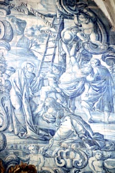 Descendimiento en cerámica azul -Olivenza, Badajoz