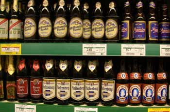 Estantería de cervezas