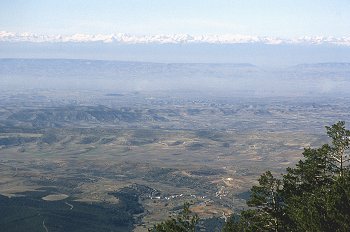 Vista del Pirineo desde Moncayo, Huesca