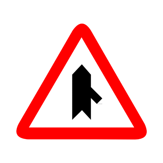 Peligro: Intersección con prioridad sobre incorporación por la d