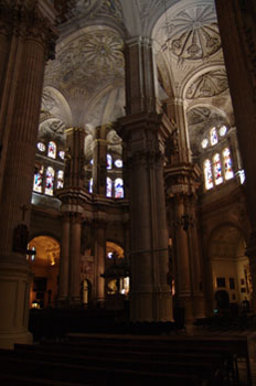 Pilares y bóvedas de la Catedral de Málaga, Andalucía