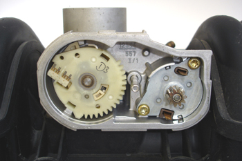 Actuador electrónico de mariposa de gases. Detalle interior