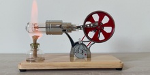 Funcionamiento de un Motor Stirling con mechero de alcohol