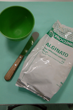 Taza y espátula de alginato