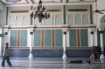 Detalle de decoración en paredes, Banda Ache, Sumatra, Indonesia