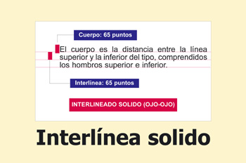 Interlineado sólido (ojo-ojo)