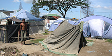 Tiendas, Campamento Simpang Mesra, Sumatra, Indonesia