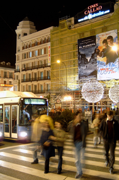 La plaza de Callao en Navidad, Madrid