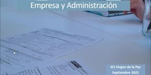 Presentación Empresa y Administración Curso 2022-2023