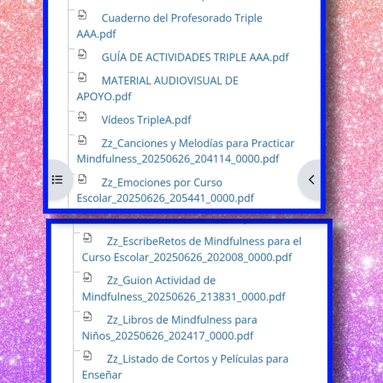 Listado ficheros triple A