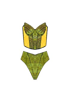 Conjunto de corpiño y braga biquini