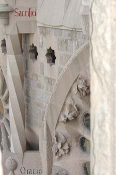 Detalle de la fachada de la Sagrada Familia, Barcelona