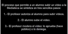 Mediateca: Moderar vídeos subidos por los alumnos