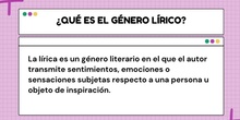 El género lírico