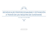 Secuencia para E. Infantil de los contenidos de proporcionalidad a través de las regletas de Cuisenaire