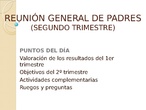 REUNIÓN GENERAL DE PADRES-2trimestre