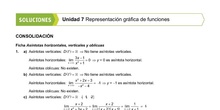Soluciones de las fichas de asíntotas y representación de funciones