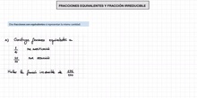 Fracciones equivalentes e irreducible