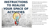 Instrucciones para realizar tu espacio de actividades