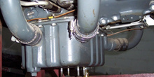 Cárter de aceite de un motor de 4 cilindros