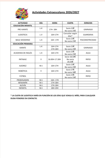 EXTRAESCOLARES