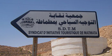 Indicativo turístico, Matmata, Túnez