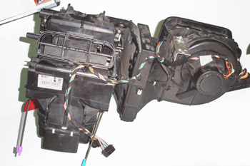 Conjunto interior de climatización de flujo transversal.  Vista