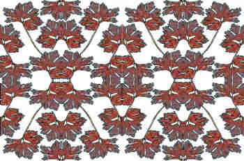 Seriación de simetrías en rojo