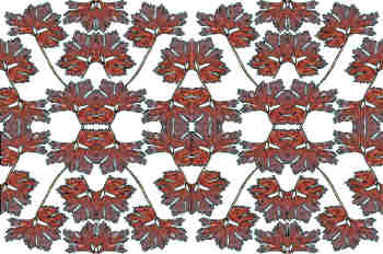 Seriación de simetrías en rojo