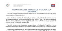 Plan Medidas Atención a la Diversidad CEIP San Sebastián 22-23