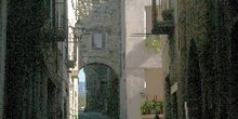Calles en la antigua ciudad de Besalú, Garrotxa, Gerona