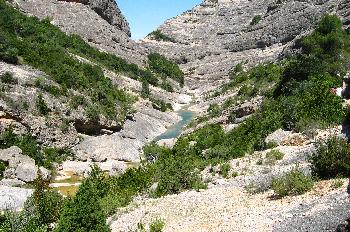 Río Els Estrets, cerca de Arnes, Tarragona