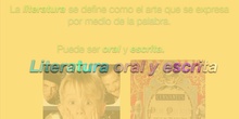 PRIMARIA - 6º - LENGUA - LITERATURA ORAL Y ESCRITA