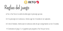 Tablero de juego e instrucciones