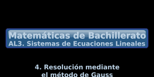 AL3. 4. Resolución de sistemas de ecuaciones mediante el método de Gauss