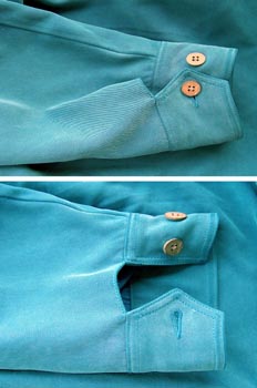 Puño de pico con falso pliegue