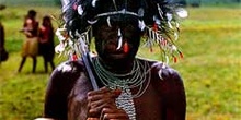 Gerrero con lanza, Irian Jaya, Indonesia