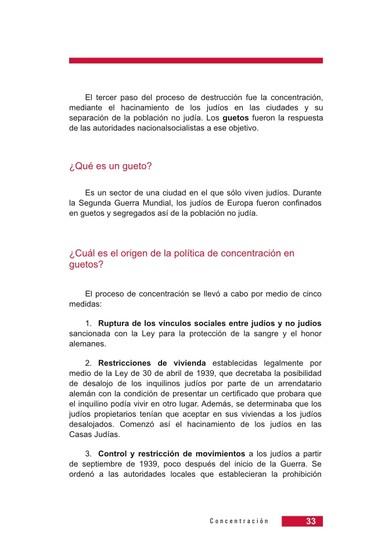 Página 33 de la Guía Didáctica de la Shoá