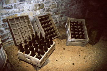 Lagar de sidra: Antigua caja de botellas de sidra, Museo del Pue