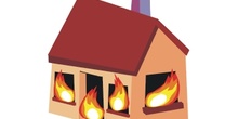 Casa ardiendo