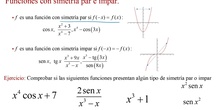 Simetrías (en funciones, cálculo)