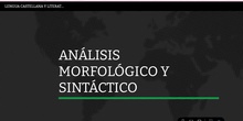 Análisis morfológico y sintáctico